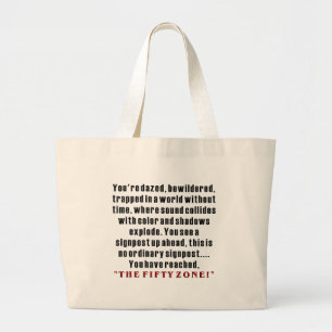 Bolsa Tote Grande "A ZONA CINQÜÊNTA!" 50th presentes de aniversár