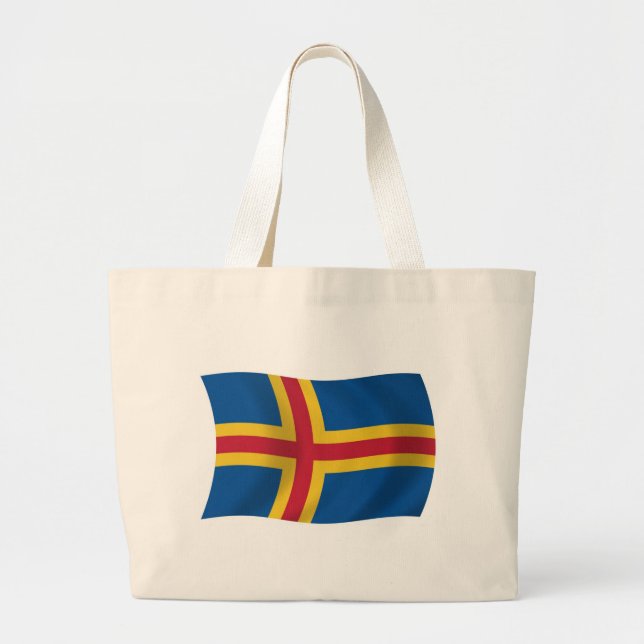 Bolsa Tote Grande Aaland Flag Tote Bag (Frente)