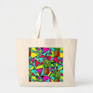 Bolsa Tote Grande Abacaxi Tropical Pop
