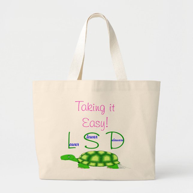 Bolsa Tote Grande Abaixe um Delaware mais lento (Frente)