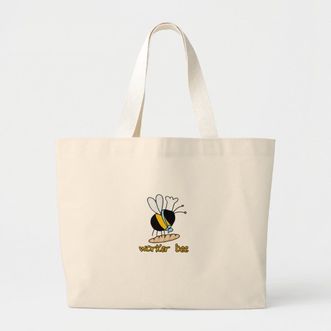Bolsa Tote Grande abelha de trabalhador - padeiro (Frente)