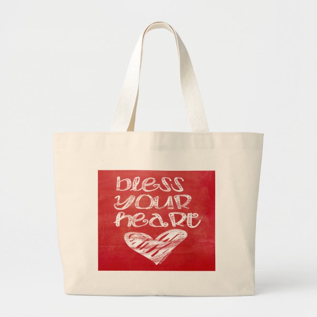 Bolsa Tote Grande Abençoe seu coração (Frente)