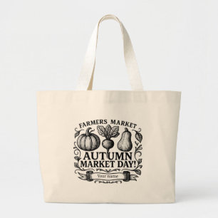 Bolsa Tote Grande Abóbora, Beterraba & Squash Outono! Personalizado
