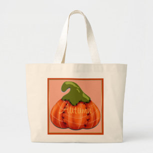 Bolsa Tote Grande "Abóbora de outono sazonal