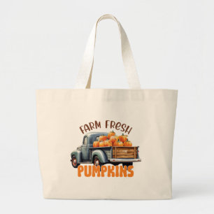 Bolsa Tote Grande Abóbora fresca de fazenda
