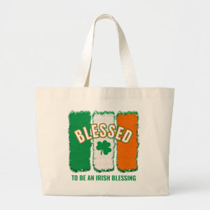 Bolsa Tote Grande ABRAÇADO POR SER UM Dia de São Patrício IRLANDÊS B