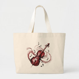 Bolsa Tote Grande abstract violin