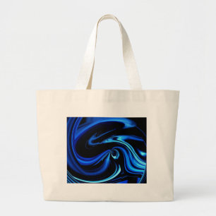 Bolsa Tote Grande Abstrato alimentando a baleia azul