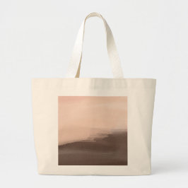 Bolsa Tote Grande Abstrato Aquarela Mocha