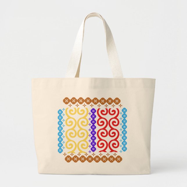 Bolsa Tote Grande Abstrato Batik3 (Frente)