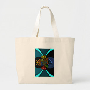 Bolsa Tote Grande Abstrato Color Burst Art Impressão
