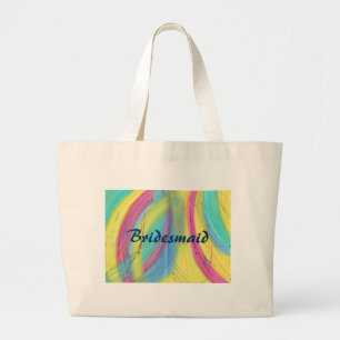 Bolsa Tote Grande Abstrato Colorida Brushstrokes Bolsas Bridesmaid