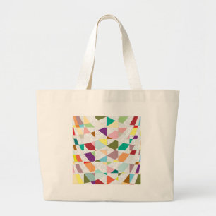 Bolsa Tote Grande Abstrato - Cores - Damasco
