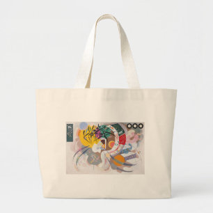 Bolsa Tote Grande Abstrato da curva dominante de Kandinsky