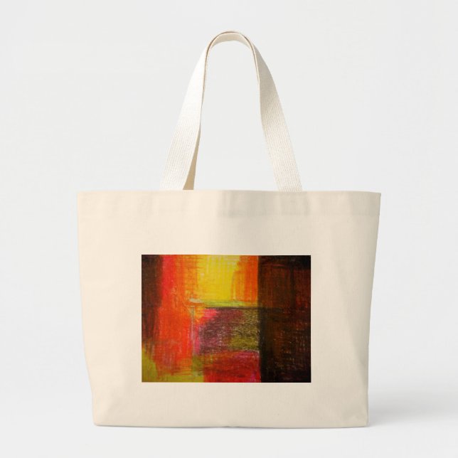 Bolsa Tote Grande Abstrato de Arte Moderna (Frente)