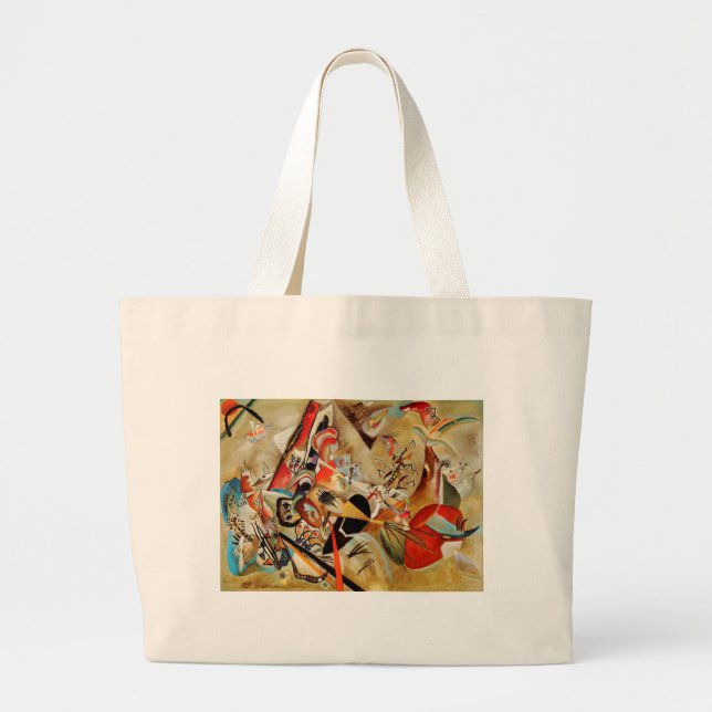 Bolsa Tote Grande Abstrato de composição Kandinsky (Frente)