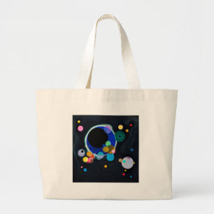 Bolsa Tote Grande Abstrato de Vários Círculos do Kandinsky