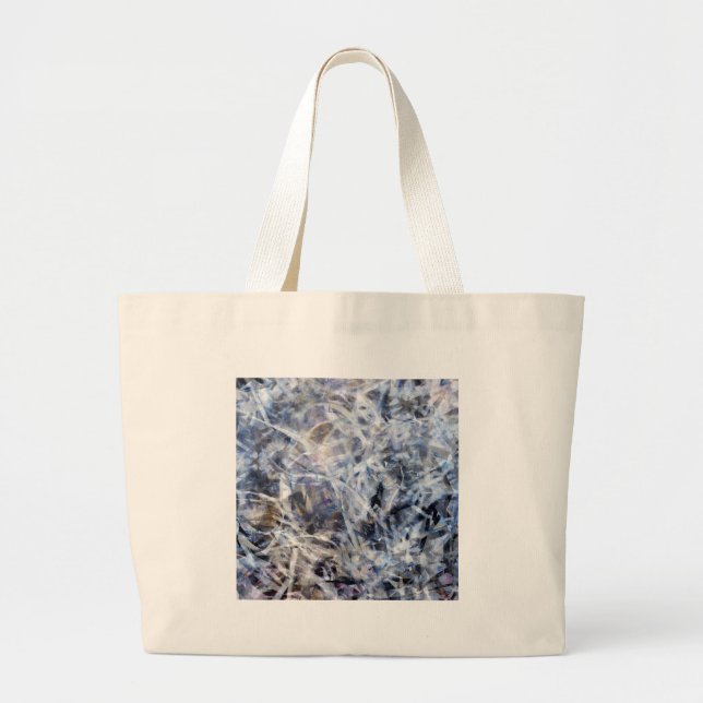 Bolsa Tote Grande Abstrato Expressionista Dance 3 Quadrado (Frente)