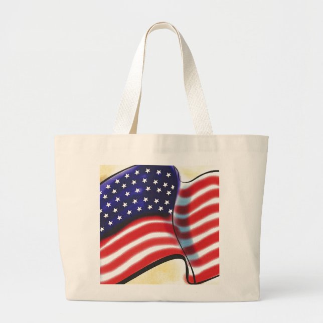 Bolsa Tote Grande Abstrato Old Glory Tot Bag (Frente)