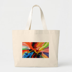 Bolsa Tote Grande Abstrato: Pintura de Serdar Hizli