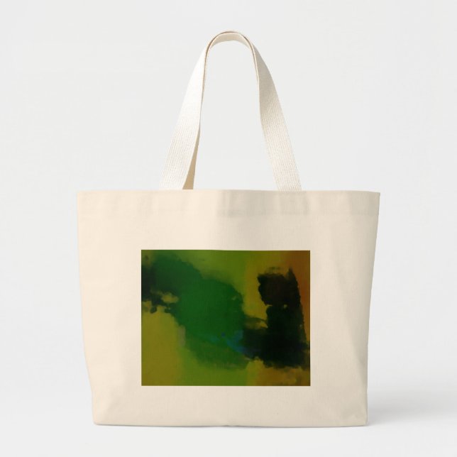 Bolsa Tote Grande Abstrato verde-creativo (Frente)