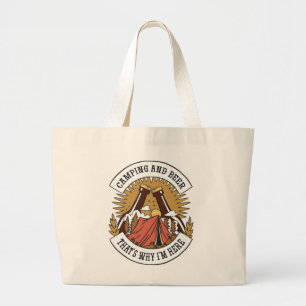 Bolsa Tote Grande Acampamento e Cerveja