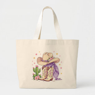Bolsa Tote Grande Acessório de Moda Caubói Boho Feminino da Geração 