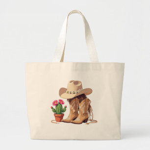 Bolsa Tote Grande Acessório de Moda Chic Gen Z Western Boho Cowgirl