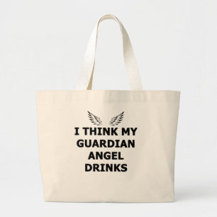 Bolsa Tote Grande Acho Que Meu Anjo Guardião Bebe