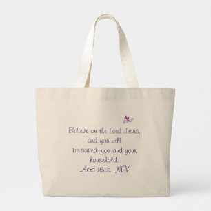 Bolsa Tote Grande Acreditem na Tote Bag