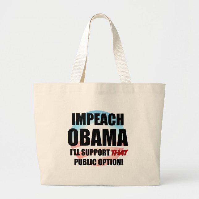 Bolsa Tote Grande Acuse Obama (Frente)
