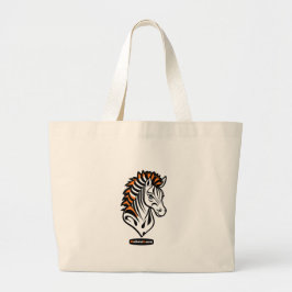 Bolsa Tote Grande Adaptives ZebraLeon - Illustration mit Text