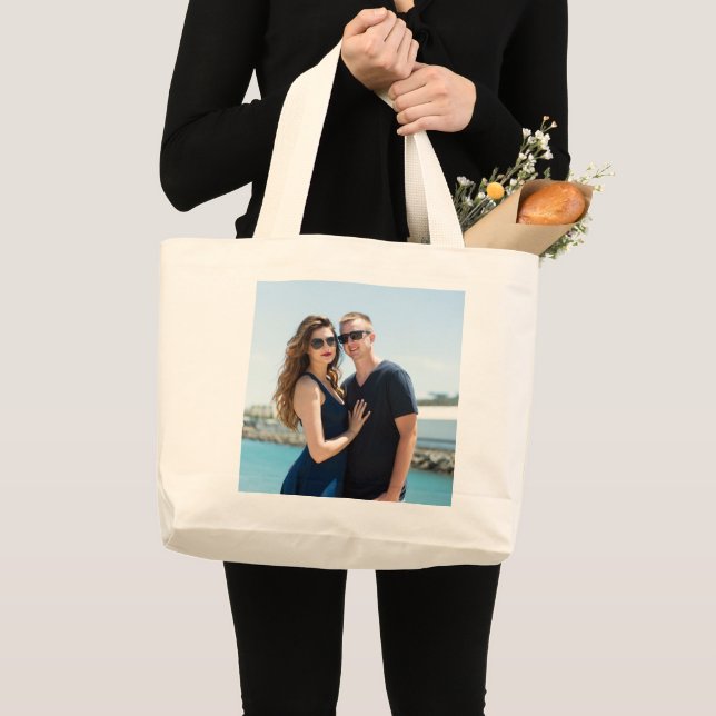 BOLSA TOTE GRANDE ADICIONAR FOTO AO BOLSA, PERSONALIZAR (Frente (produto))
