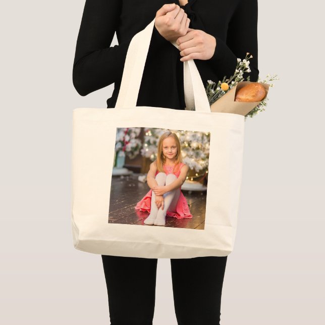 BOLSA TOTE GRANDE ADICIONAR FOTO AO BOLSA, PERSONALIZAR (Frente (produto))