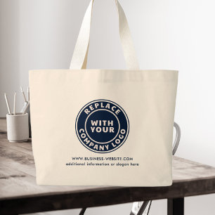 Bolsa Tote Grande Adicionar Logotipo da Empresa e Eventos da Marca E