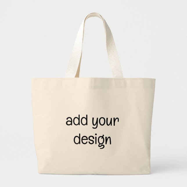 Bolsa Tote Grande adicionar seu design (Frente)