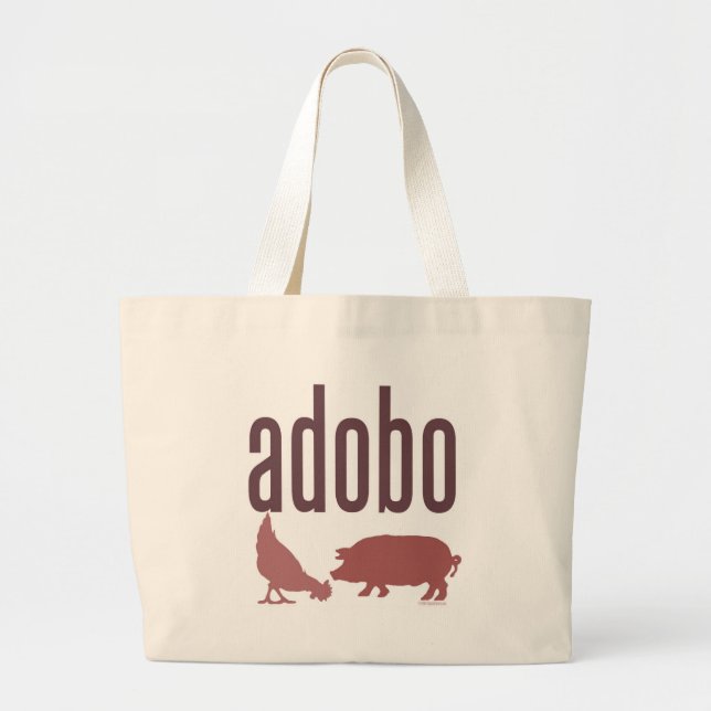 Bolsa Tote Grande Adobo: Galinha & carne de porco (Frente)