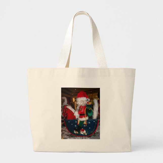 Bolsa Tote Grande Adoro Natal Com Férias Felizes Da Neve (Frente)