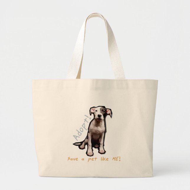 Bolsa Tote Grande Adote a sacola (Frente)