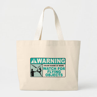 Bolsa Tote Grande Advertir Beware de objetos do vôo!