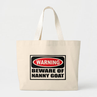 Bolsa Tote Grande Advertir BEWARE do saco da CABRA