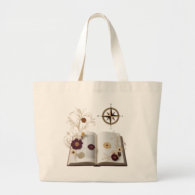 Bolsa Tote Grande Aesthetic Enchanted Bookworm Jumbo Tote Bag  (Frente)