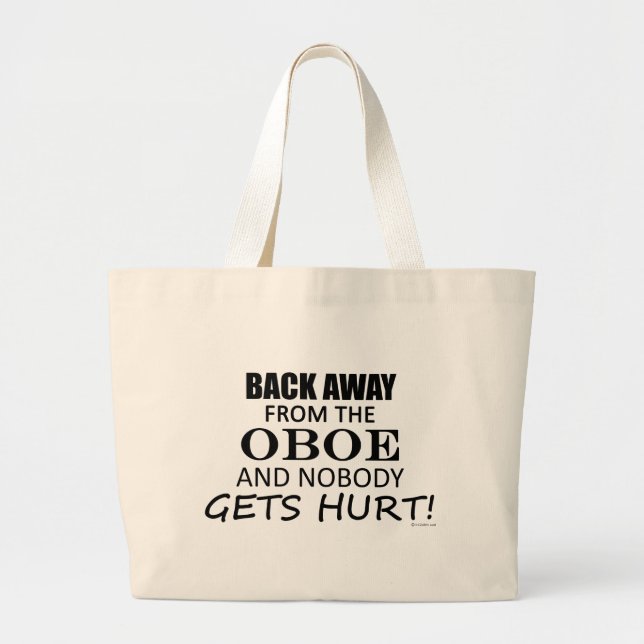 Bolsa Tote Grande Afastem-Se Do Oboe (Frente)
