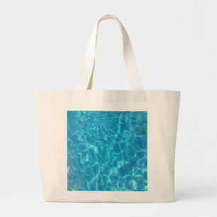 Bolsa Tote Grande Água da Piscina Azul Céu Cristalino