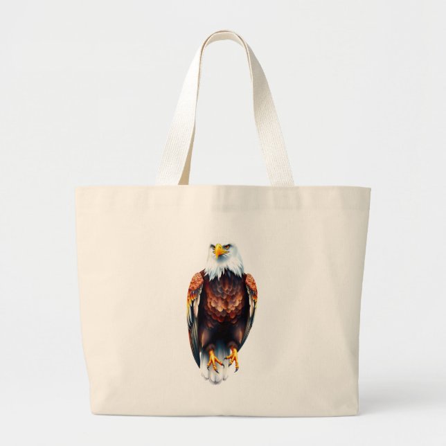 Bolsa Tote Grande águia-careca (Frente)