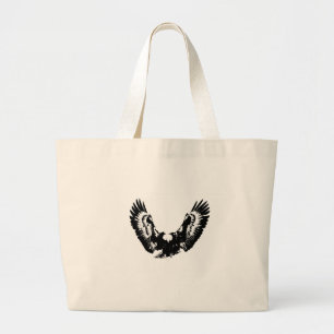 Bolsa Tote Grande Águia Preta e Branca