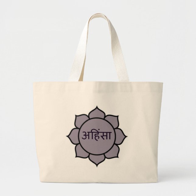 Bolsa Tote Grande ahimsa (lótus) .jpg (Frente)