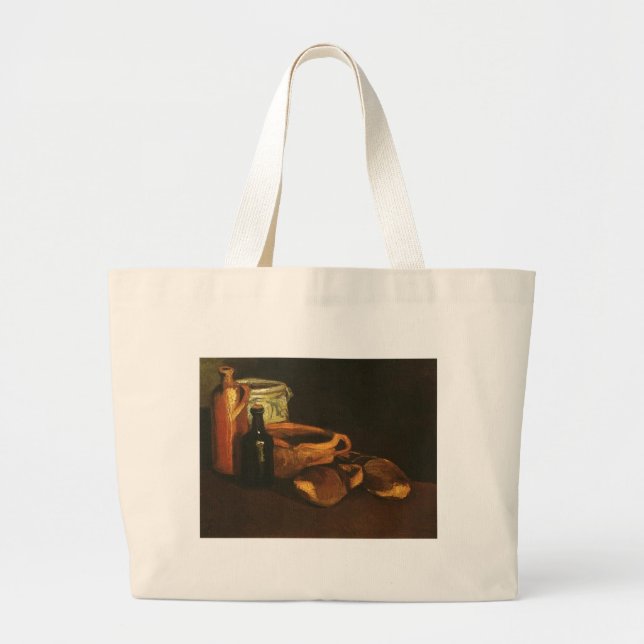 Bolsa Tote Grande Ainda com os Clogs e Potes, Van Gogh (Frente)