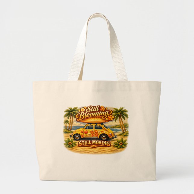 Bolsa Tote Grande Ainda Florescendo, Ainda em Movimento. (Frente)