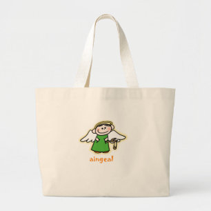 Bolsa Tote Grande aingeal (anjo pequeno no irlandês)